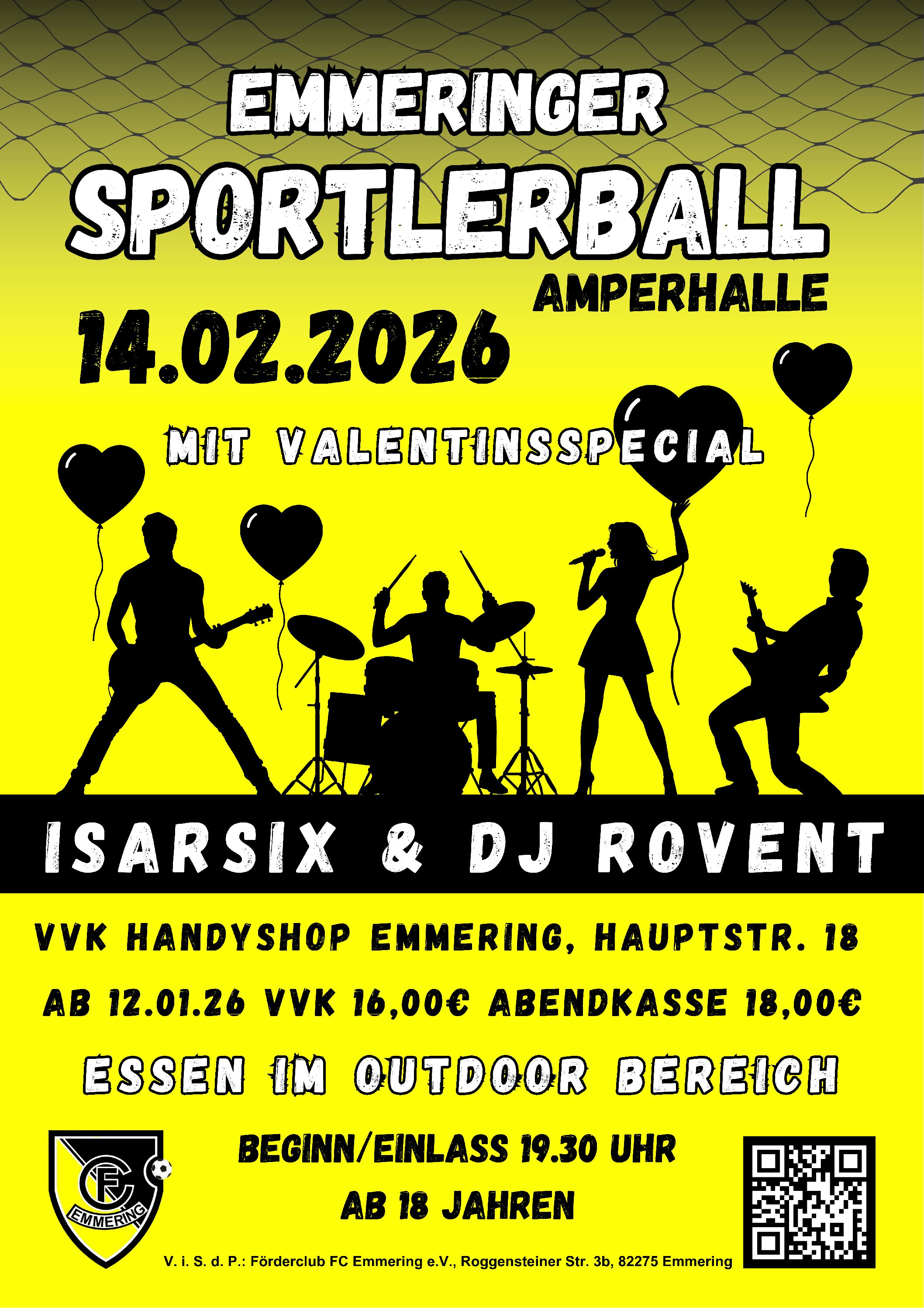Sportlerball 2026 – dieses Jahr wieder mit IsarSix und DJ RoVent