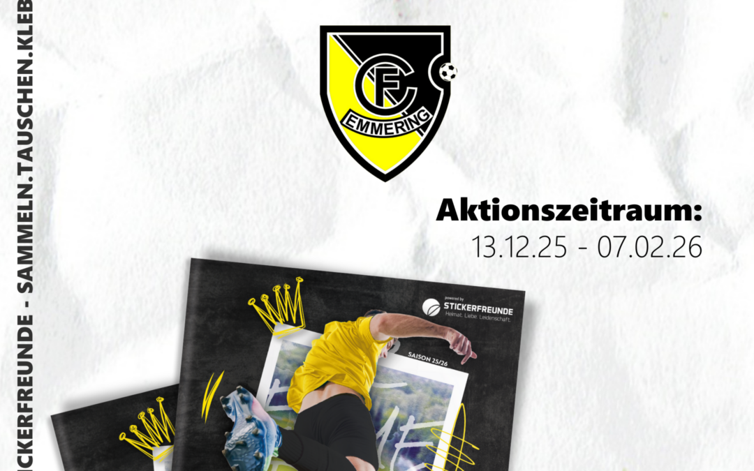 Stickeralbum FCE zum 100-jährigen Jubiläum exklusiv bei REWE Halbich in Emmering